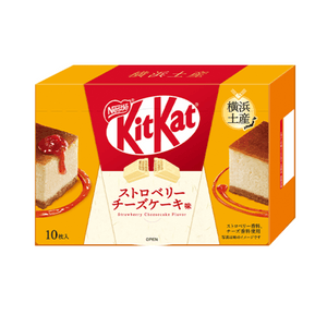 【日本直邮】 KIT KAT地域限定 横滨限定 草莓芝士蛋糕味巧克力威化 10枚装
