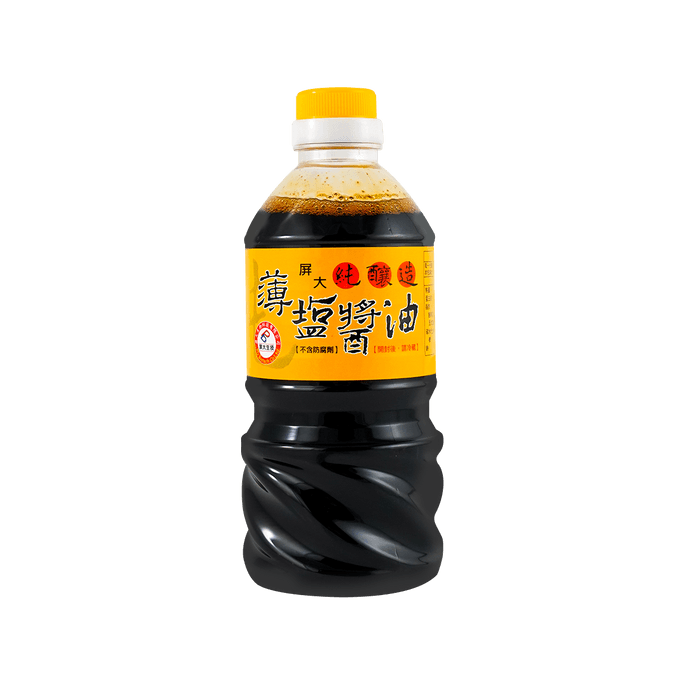 台湾屏大 纯酿造 薄盐酱油 560ml