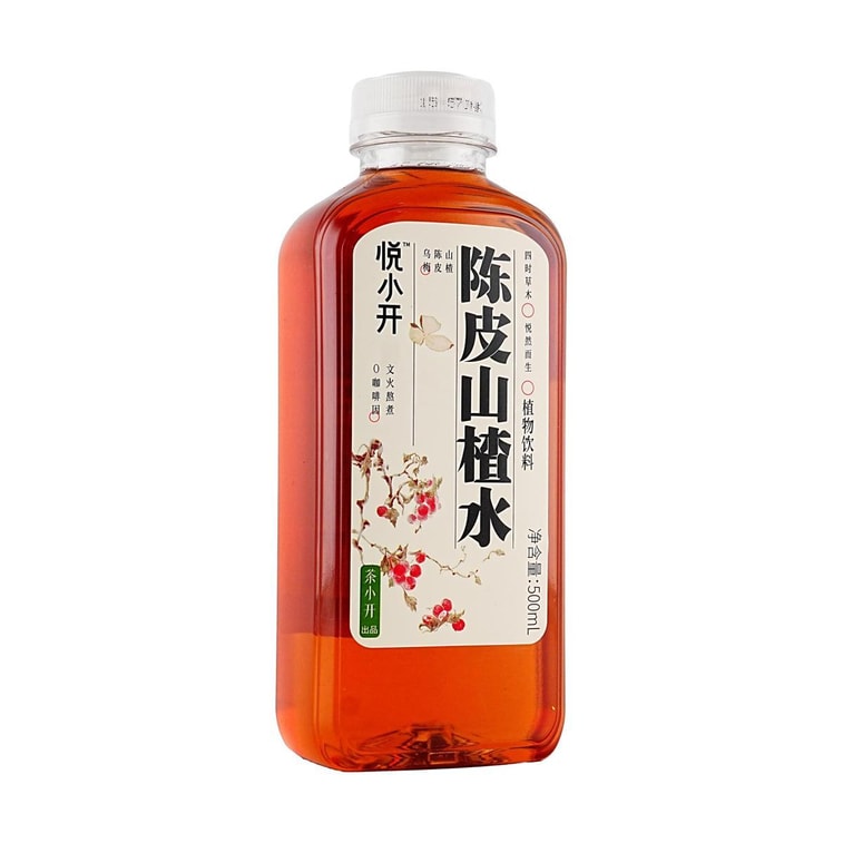 茶小开 悦小开 陈皮山楂水 植物饮品 500ml【低卡0脂0咖啡因】【配料干净】【酸甜开胃 清新解腻】【夏日必备】 5