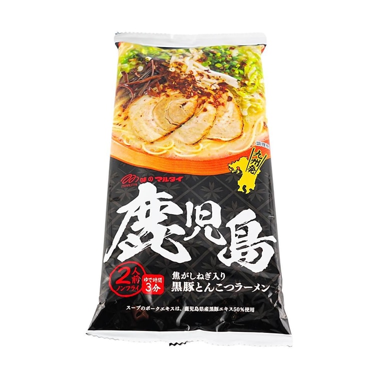 日本MARUTAI 九州鹿儿岛黑豚葱香风味拉面 香葱黑猪骨味 2人份 185g 【新老包装随机发货】 5