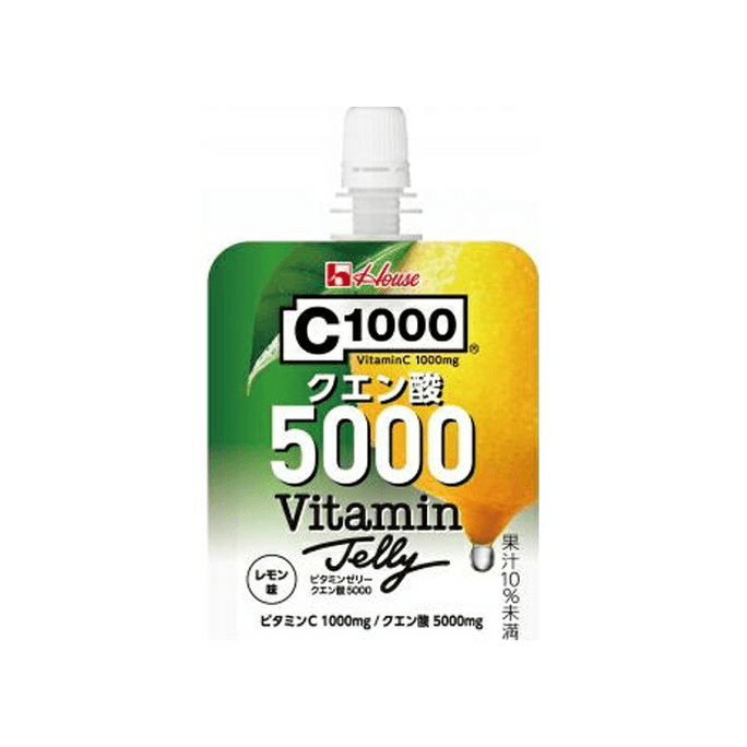 【日本直郵】 日本 HOUSE Wellness C1000維生素果凍 檸檬酸5000 180克 果凍 補充維生素C 增強活力 健康零食 便攜營養