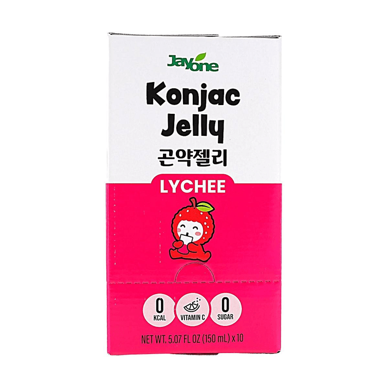 Lychee Flavor Konjac Jelly Low Sugar Low Calorie Meal Replacement 5.07fl oz×10 Packs 5