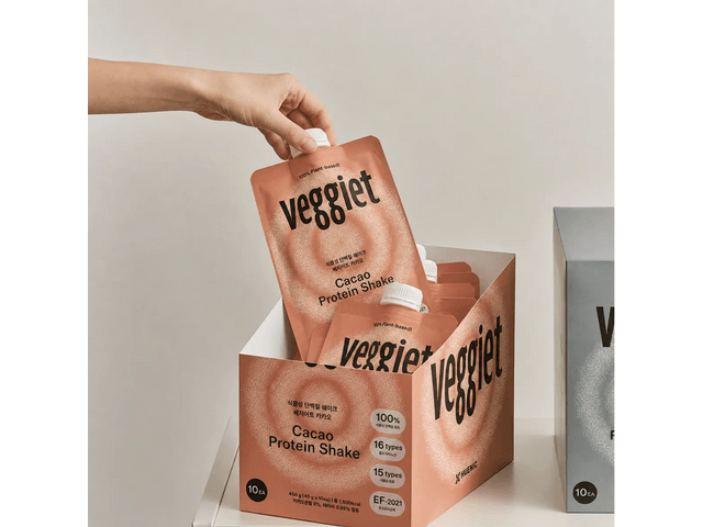 VEGGIET VEGGIET Plant-Based Protein Shake Cacao 1.59 oz*10 Packs