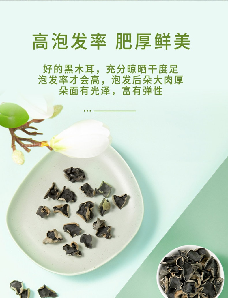 十月稻田 【东北黑木耳】煲汤炒菜易泡发脆嫩爽滑100g*1袋