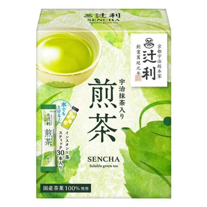 【日本直邮】 日本 辻利茶舖 辻利  宇治抹茶绿茶煎茶茶包 30条装