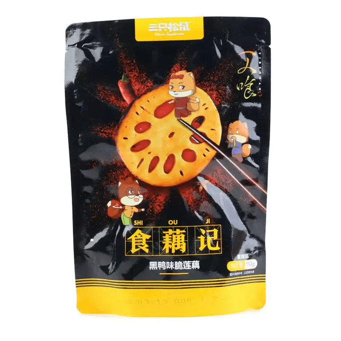Crispy Lotus Root Black Duck Flavored Crispy Lotus Root Spicy Lotus Root Marinated Lotus Root Snacks 150g*1 bag