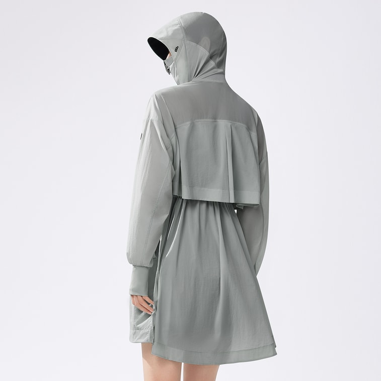 レディース ライトミディアムロング 日焼け防止 衣類 ダークグレー 165/88A(L) 5