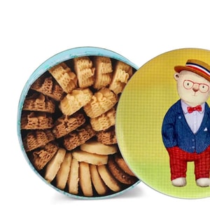 【中國直郵】 珍妮曲奇 聰明小熊 4味餅乾禮盒 640g*1盒