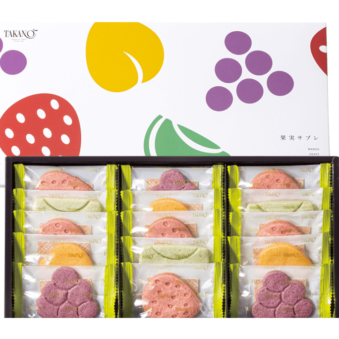Takano Fruit snack biscuits 15 pieces a box