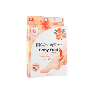 日本BABY FOOT 还原嫩足3D去死皮足膜脚膜 M号 1对入 限定桃子香