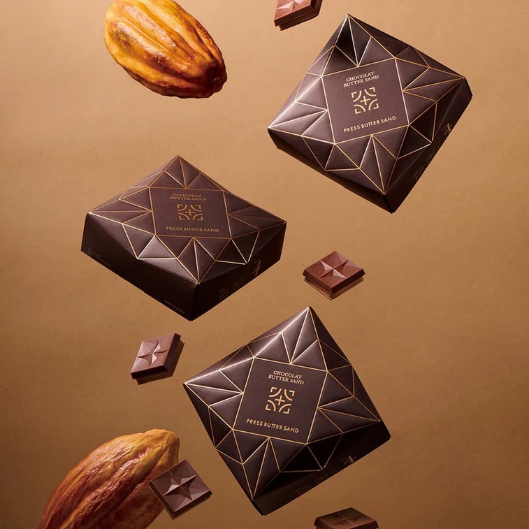 【日本直邮】日本 press butter sand 浓厚生巧奶油夹心黄油曲奇饼干 4个装 6