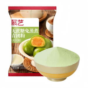 【中国直邮】 展艺 青团预拌粉无蔗糖免蒸专用艾果清明果200g*1袋