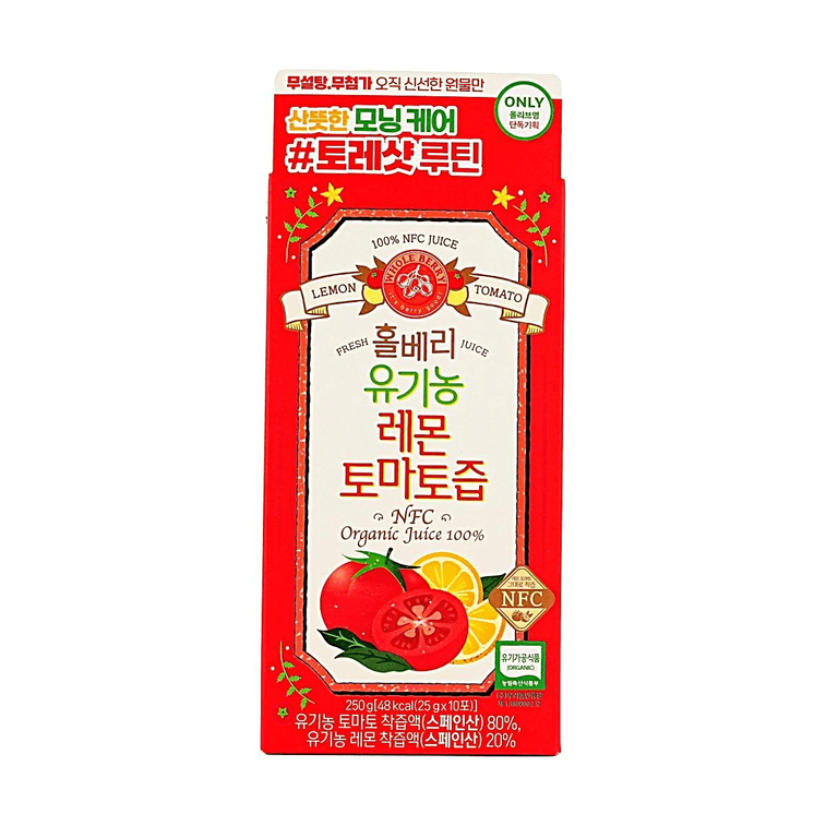 100% NFC Organic Lemon Tomato Juice,10 Sticks 8.81 oz【Sugar Free No Additives】【TorreShot】【Olive Young Limited】 4
