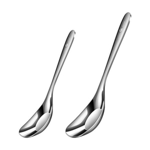 2 Pack Yuanbao Spoons 316 Stainless Steel Large & Small Size Set FBYQC