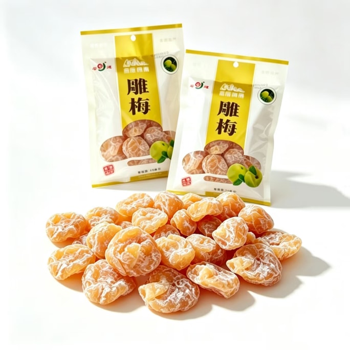 운얼 조매 매화 청매 100g*2봉 (200g) 캐주얼 스낵 레몬주 담그기 꽃 조각 밀봉 씨없는 밀봉 스낵 달콤하고 신맛