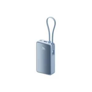 [홍콩 직배송] 샤오미 10000mAh 보조 배터리, 오션 블루, 1개, 9중 안전 설계, 양방향 고속 충전.