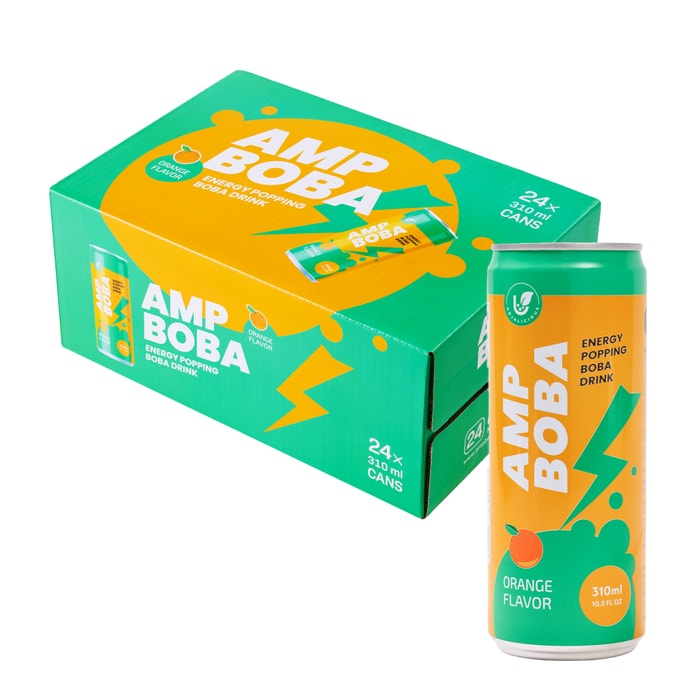 Hojalicious AMP Boba 柑橘爆爆珠能量饮料 (24 罐箱装)