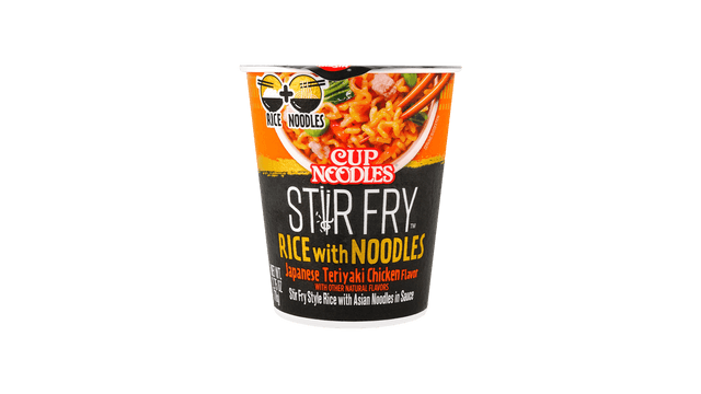 NISSIN Stir Fry Cup Noodles, Hot Garlic Chicken Flavor, 2.93oz