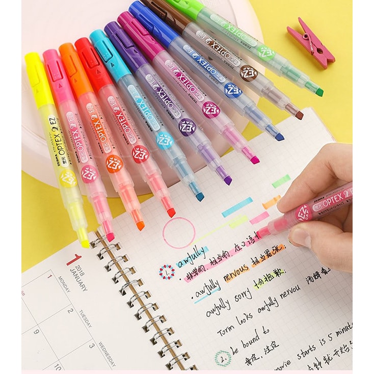 【日本直效郵件】ZEBRA斑馬 雙頭水性顏料筆螢光筆5色