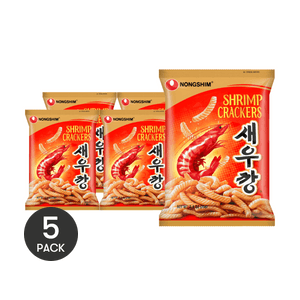 Shrimp Crackers Light, Airy, Crispy Seafood Snack, 2.64oz [ Blackpink Jennie's Pick ] *5【5 Packs】