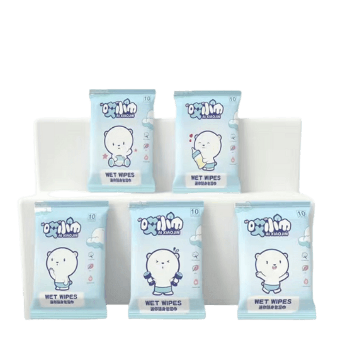 Portable wipes small bags for children students household use baby bags special offers small bears