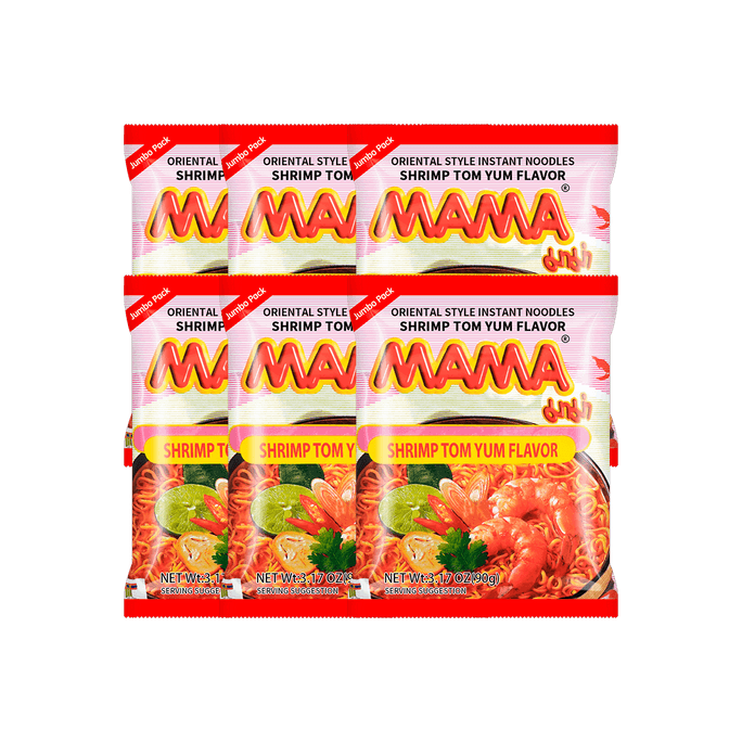 【Value Pack】Thai Shrimp Tom Yum Instant Noodles - 6 Packs* 3.17oz