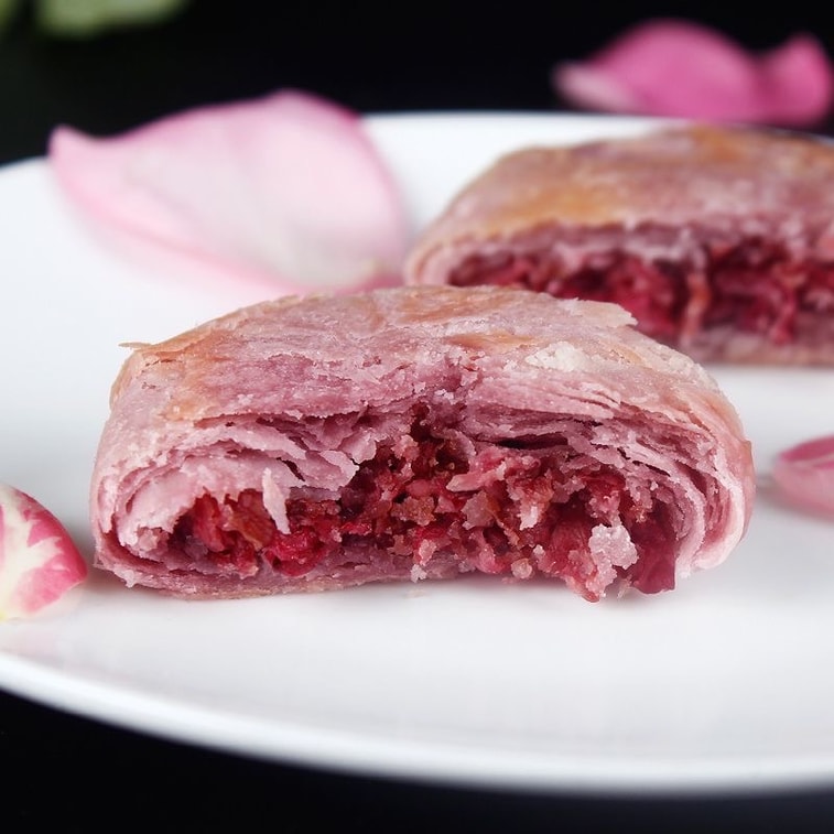 【中國直郵】 健康其他 玫瑰花餅 五味組合 300g*1盒 3