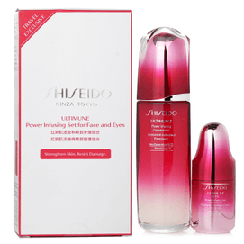 Shiseido Ultimune Power Infusing (ImuGenerationRED Technology) Set: Face Concentrate 100ml + Eye Concentrate 15ml  2pcs
