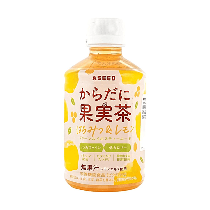 Karada Ni Kajitsucha Series Honey and Lemon Green Rooibos Tea Ade, 9.47 fl oz 【Caffeine Free Low Calorie Herbal Tea】