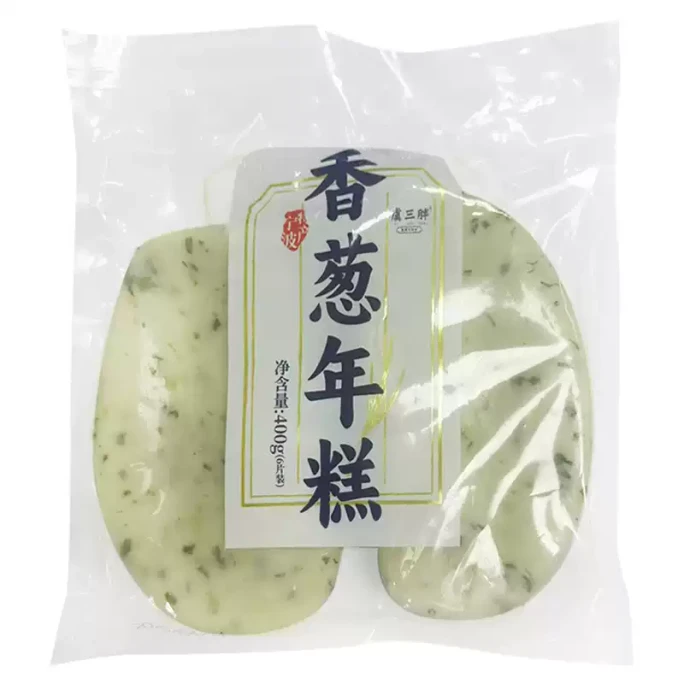 Yusan Fat Scallion Rice Cake With Scallion Fragrance, Soft, Glutinous And Crispy 400g * 1 Bag