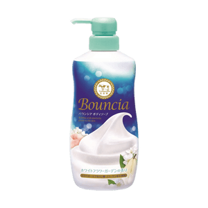 日本COW牛乳石鹼共进社 BOUNCIA浓密泡沫沐浴乳 弹力美肤沐浴露 480ml 茉莉梨香【限定款 】