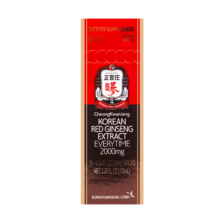 에브리타임 한국산 홍삼 추출물 2000mg 건강기능식품, 10정/상자 *2 - 1정당 10kcal【실물팩】 15