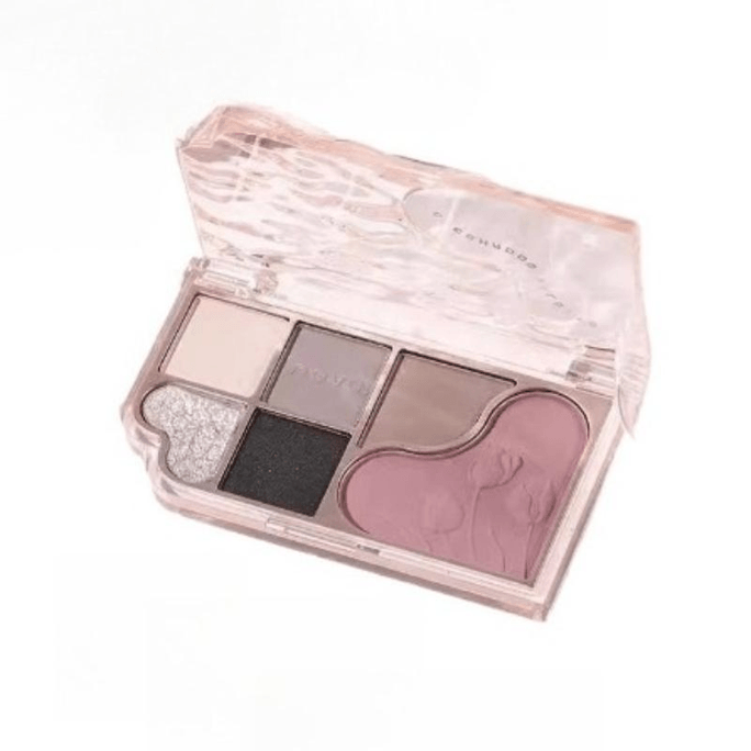Heart-shaped Eyeshadow Contour Blush Eyeshadow Palette O3# Eden Rose 11.2g*1 Box
