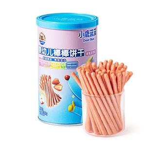 Infant Banana Cookies #Strawberry Apple Flavor Rich in Calcium DHA Vitamin B1 No Added Sugar or Salt Charcoal-Baked Sticks Teething Snack Finger Food Nutritious & Crispy 130g