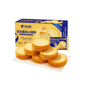 比比赞 【山姆同款】花生酱夹心薄饼155g 超薄马铃薯花生酱饼干【超浓郁花生酱】【0反式脂肪酸】
