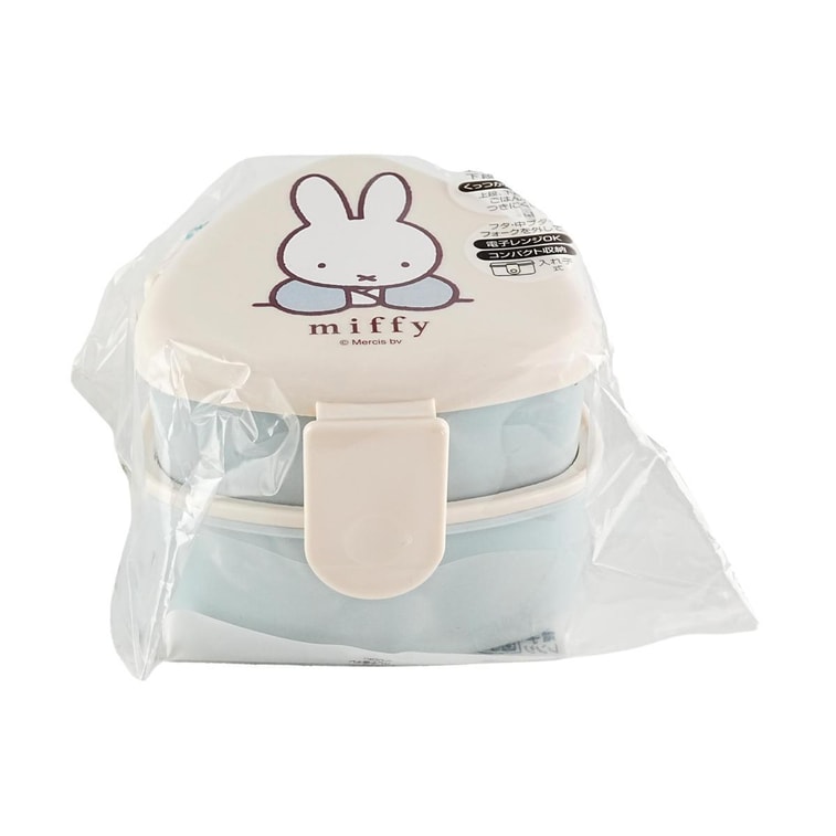 Miffy Antibacterial Bento Box for Triangle Onigiri, 2-Layer with Fork, Kids Tableware, miffy 4