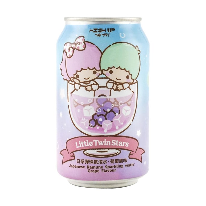 Kuromi Ramune Sparkling Water Grape Flavor,11.15 fl oz【Anime Finds】