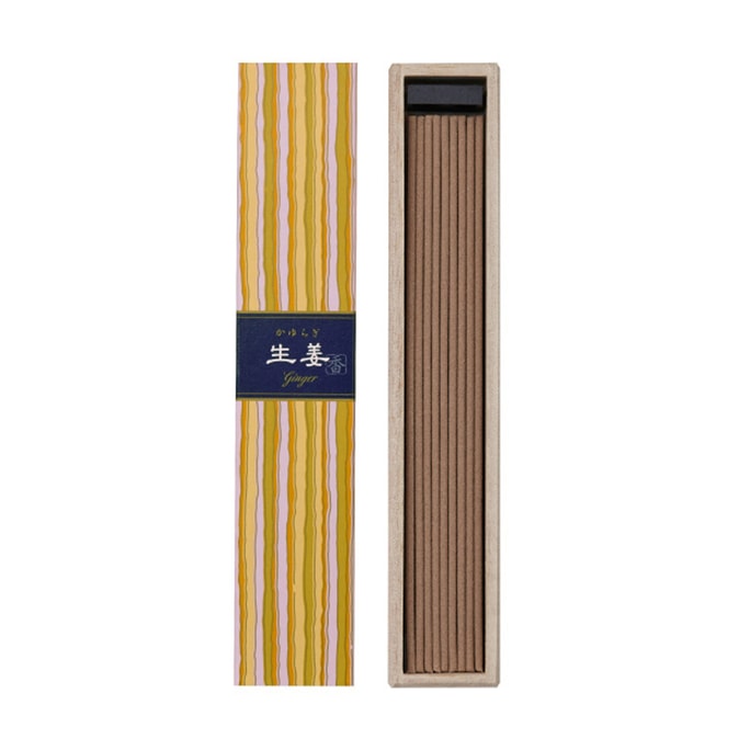 Kayuragi Stick Incense 40 Sticks With Incense Stand #Ginger