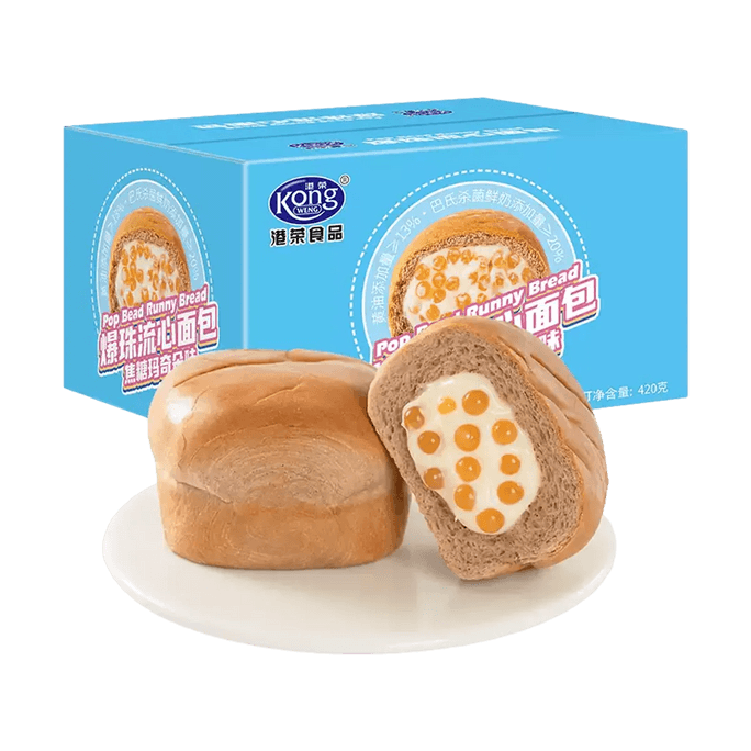 港荣 爆珠流心面包 焦糖玛奇朵味 420g 【营养早餐】【下午茶点心】