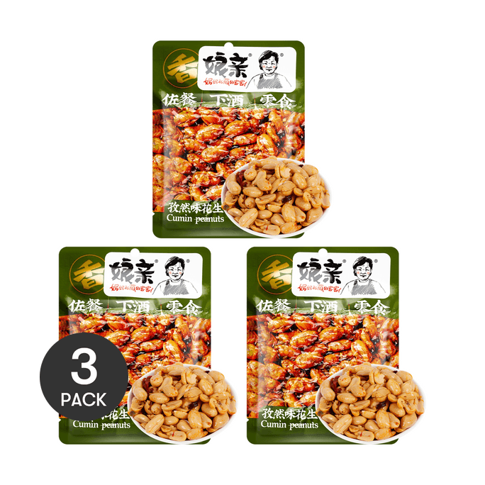 【超值裝】娘親 花生 孜然味花生 150g*3