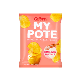 CALBEE MY POTE Himalayan Pink Salt Potato Chips, 2.12oz