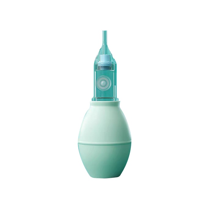Anti-backflow nasal aspirator and nasal discharge clip set  green 1 set
