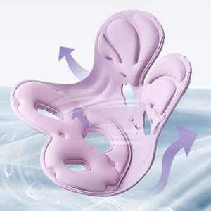 Ergonomic Lumbar Support Cushion with Backrest, Extra-Large Size (Lilac Purple)