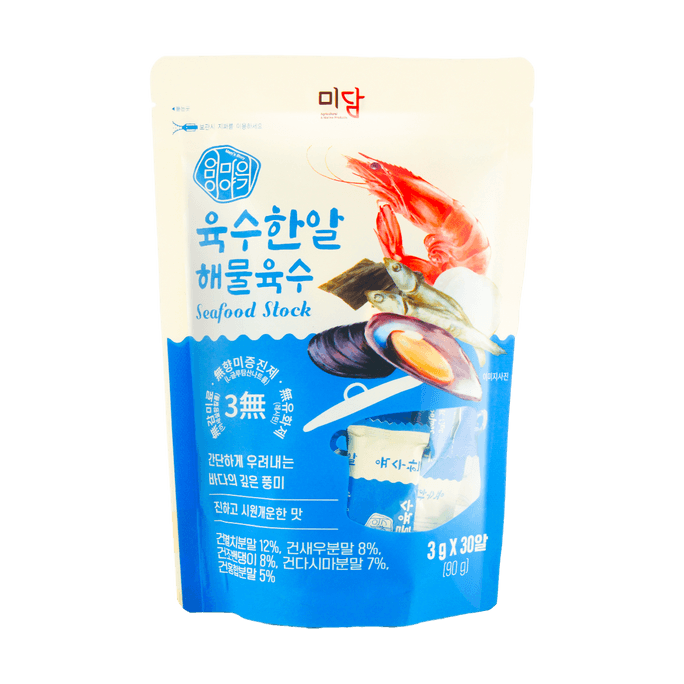 韩国MIDAM 片装高汤块 速食汤底 海鲜风味 90g