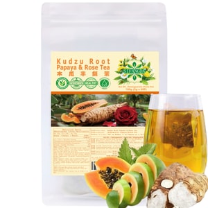 【캐나다 직배송】 Sivananda칡뿌리 파파야 로즈 허브차 - 100g (5g x 20개입) 천연 중국 전통 허브 레시피, 복합 허브 배합, 일상 음용에 좋으며, 명절 선물로도 좋습니다. 카페인 불포함, 개별 휴대 포장. 일상 가벼운 건강 관리, 여성 필수템, 부드러운 파파야 차