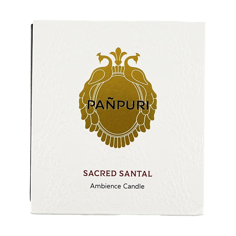 Panpuri Sacred Santal Ambience Candle Luxury Home Fragrance, 8.8