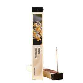 Incense Stick#Osmanthus Scent【Built-in Holder】Portable Incense Sticks Natural Traditional Long-Lasting Aromatherapy Chinese Style Decorative Fragrance For Home/Office/Meditation/Tea Breaks Approx. 20g
