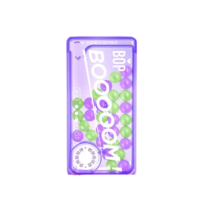 Bop Bursting Bead Gum Oral Bursting Bead Breath Fresh Candy Bursting Bead Kissing Artifact Grape Jasmine 30 *1 Box