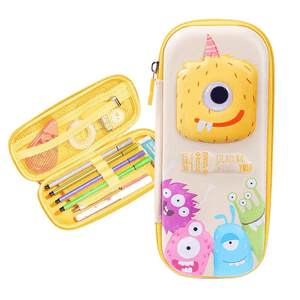 EVA Pencil Case Large Capacity Double Layer Small Hungry Devil 230*100*50mm