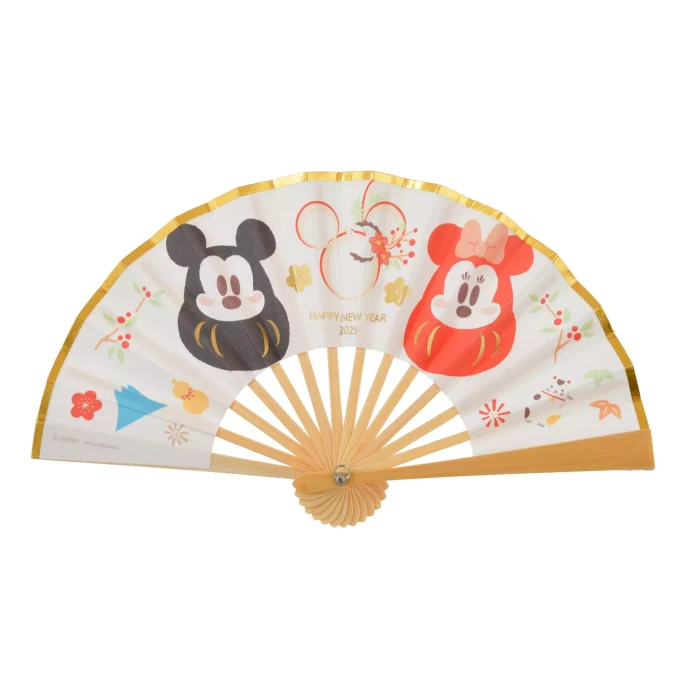 【日本直邮】DISNEY 东京迪士尼 2025新年限定 米奇米妮扇子折扇